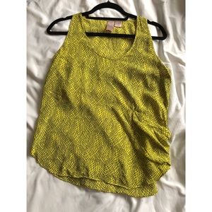 Neon Yellow Pattern Top